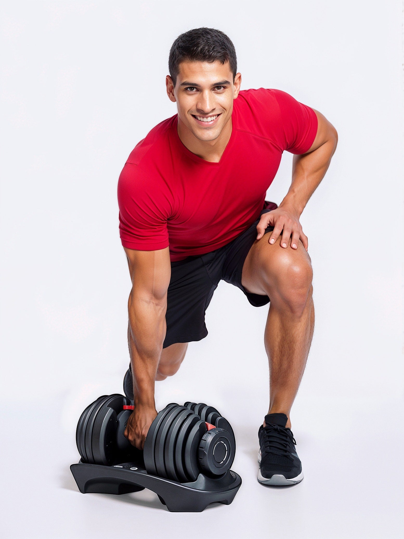 Adjustable Dumbbell Set with Base