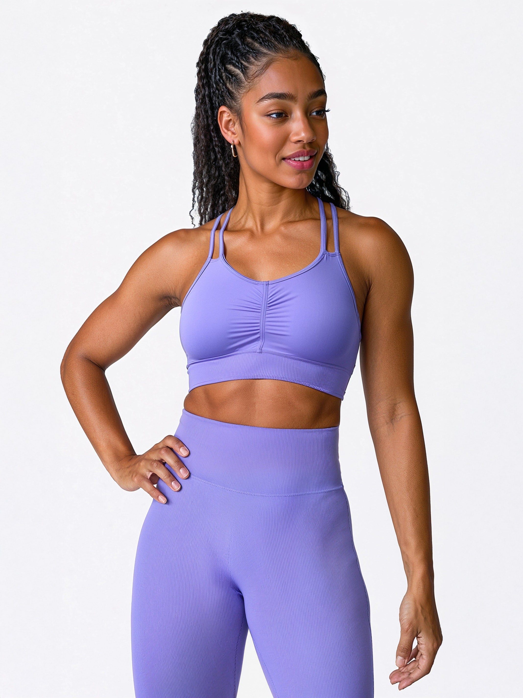 Ruched High Neck Bra 3