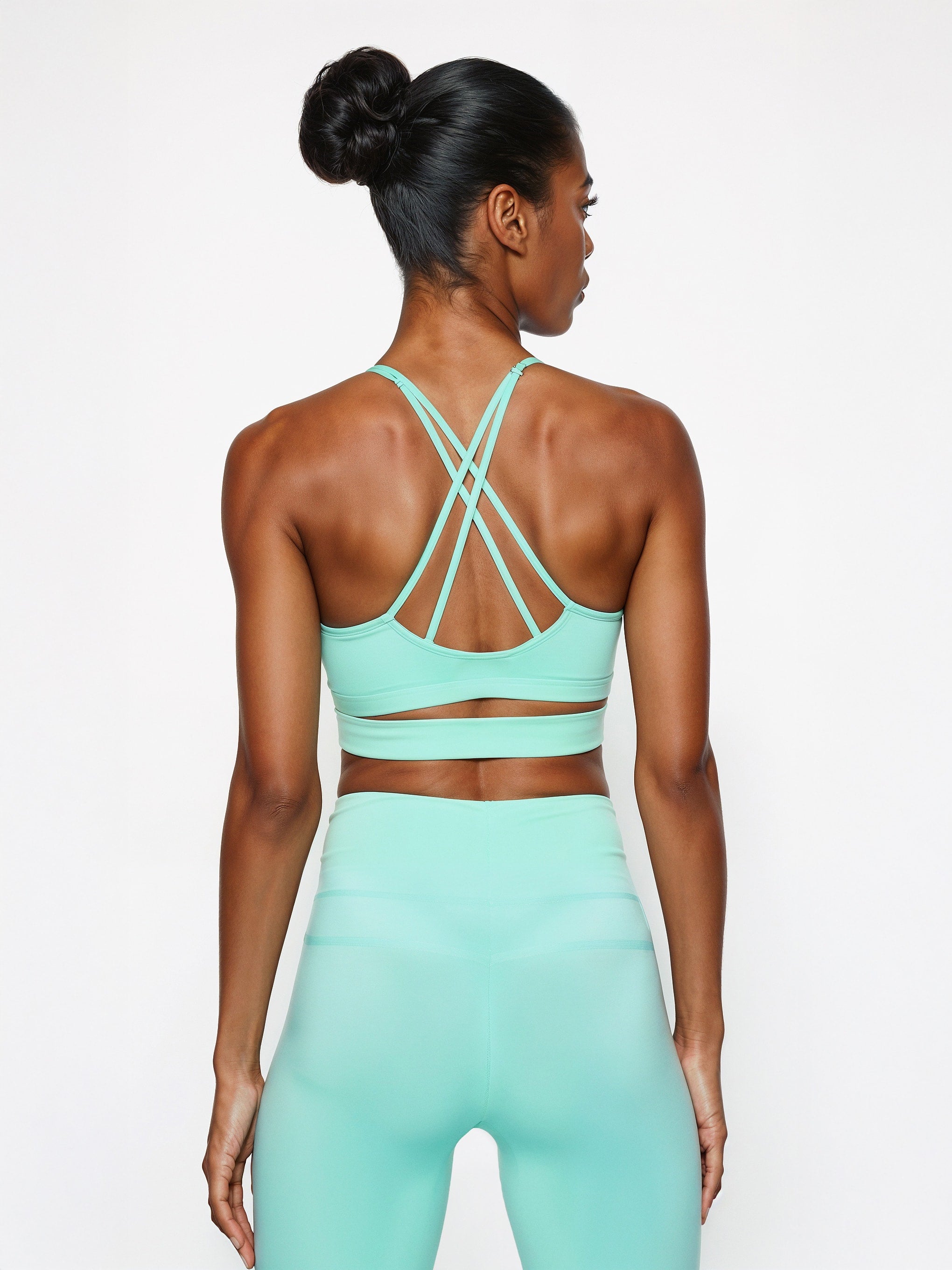 Ruched High Neck Bra